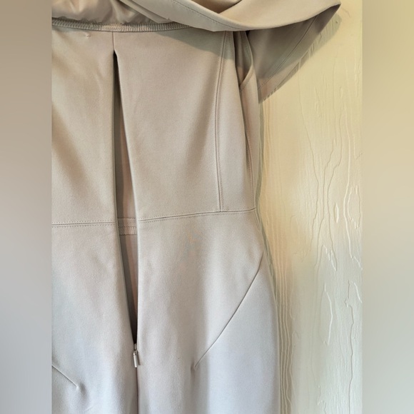 Babaton Aritzia Ruslan Cream Bardot Off Shoulder Bodycon Contour Midi Dress - Picture 16 of 17